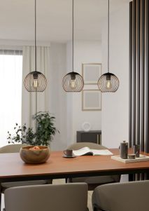 Hanglamp ALMANZORA - Zwart/Koper EGL 901869