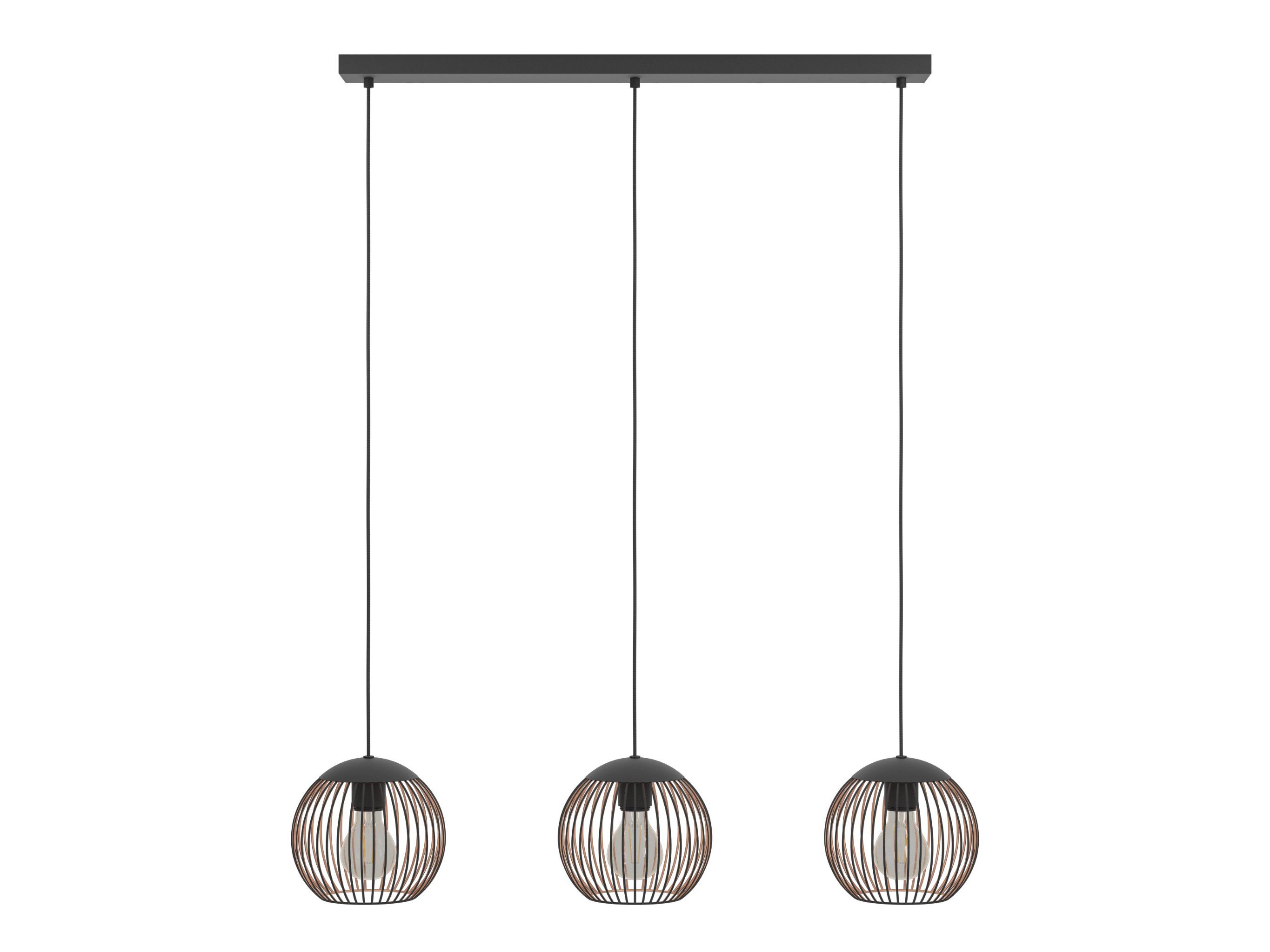 Hanglamp ALMANZORA - Zwart/Koper