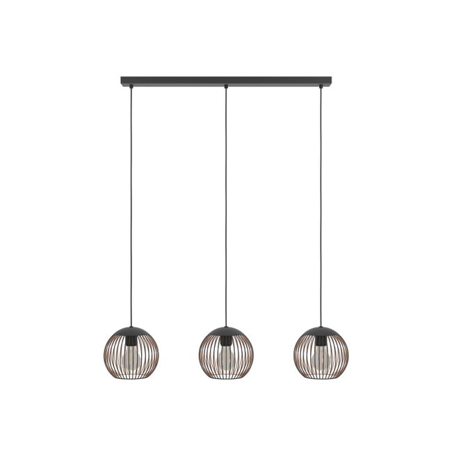 Hanglamp ALMANZORA - Zwart/Koper