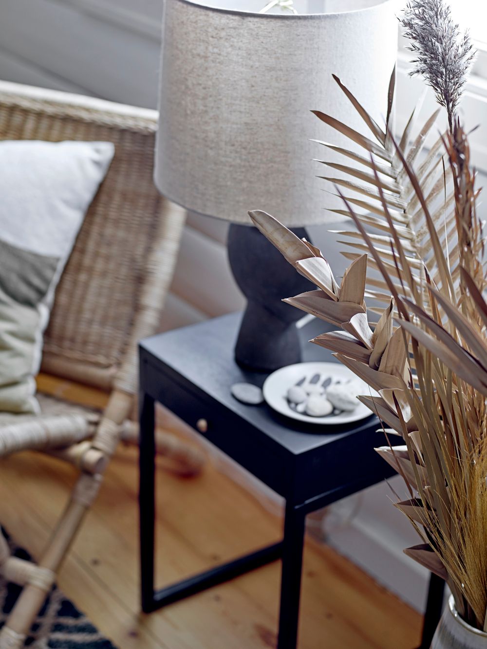 Tafellamp SERGIO - Bruin terracotta/Beige linnen BLM 82047302