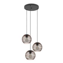 Hanglamp rond ALMANZORA - Zwart/Koper EGL 901871