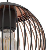 Hanglamp rond ALMANZORA - Zwart/Koper EGL 901871