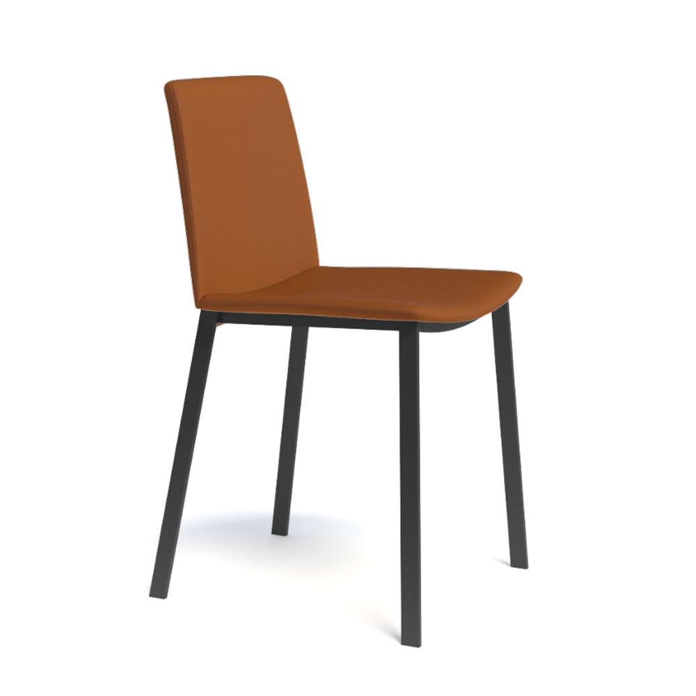 Set van 6 stoelen PRIMERA - Cognac/Zwart C-PFT-222-SET6