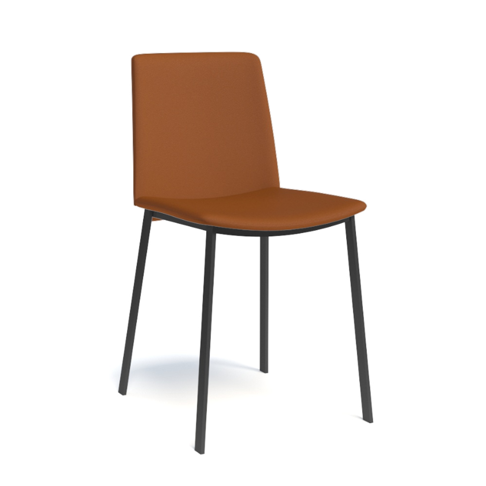 Set van 6 stoelen PRIMERA - Cognac/Zwart C-PFT-222-SET6