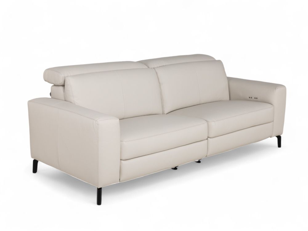3-zit incl. elektr. relaxen COLORADO - Beige leder ROM-45-001-MAN