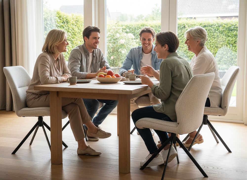 Draaibare eetkamerstoel LUMI - Linen XLC-41-0000002