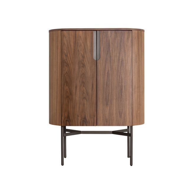 Wandkast WALNUT - Walnootfineer/Brons