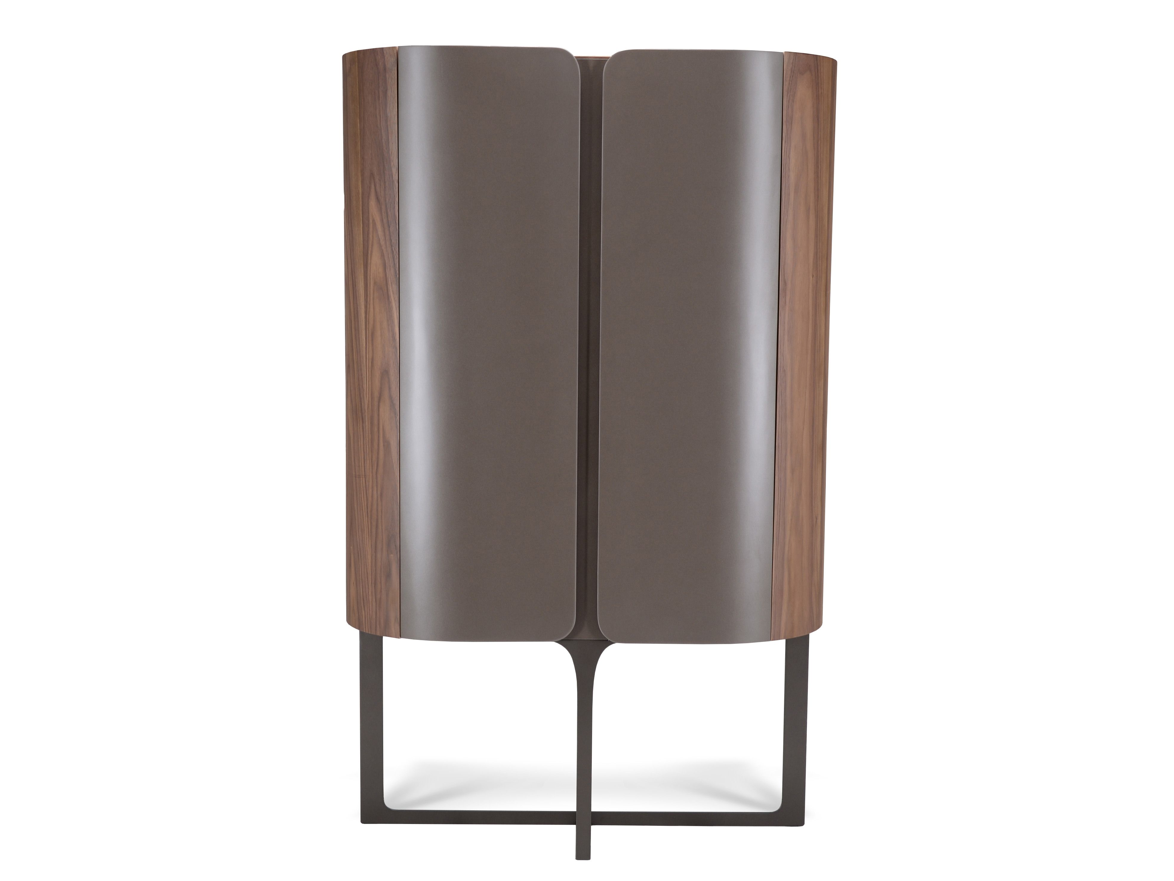 Wandkast WALNUT - Walnootfineer/Brons XLC-42-0000003