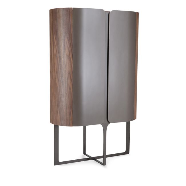 Wandkast WALNUT - Walnootfineer/Brons