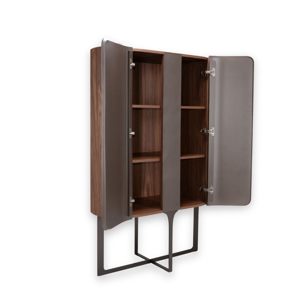 Wandkast WALNUT - Walnootfineer/Brons XLC-42-0000003