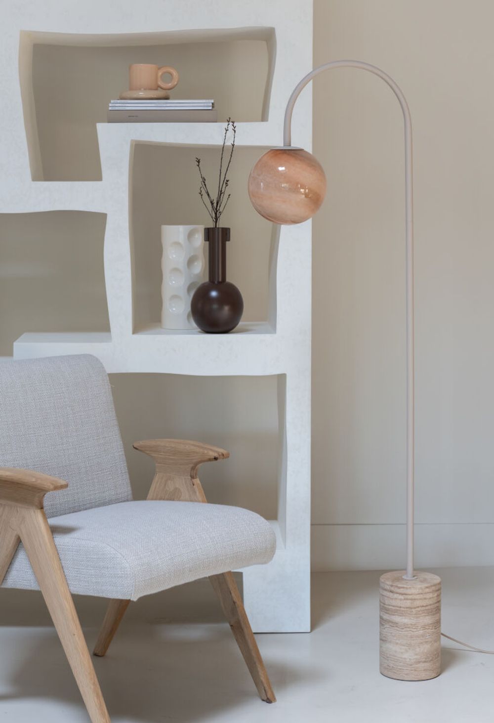 Vloerlamp TIVOLI - Zand Travertijn IAR TIVF030SA