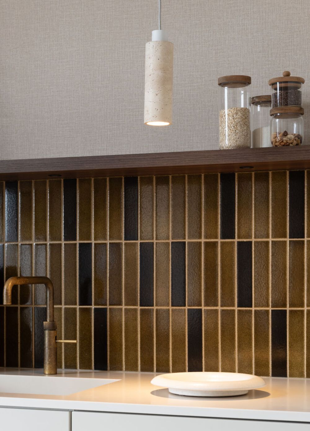 Hanglamp TIVOLI - Wit Travertijn IAR TIVH010WH