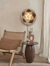 Wandlamp ANDROS - Zwart / Naturel Zeegras IAR ANDW031BW
