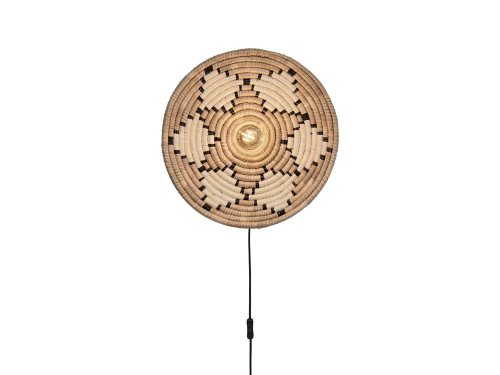 Wandlamp ANDROS - Wit / Naturel Zeegras IAR ANDW051NW
