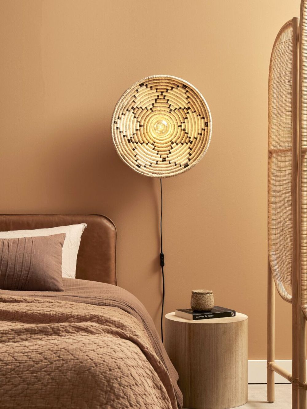 Wandlamp ANDROS - Wit / Naturel Zeegras IAR ANDW051NW