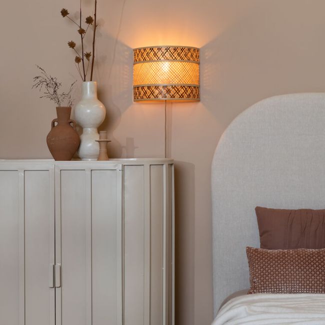 Wandlamp LANGKAWI - Naturel / Bruin Bamboe