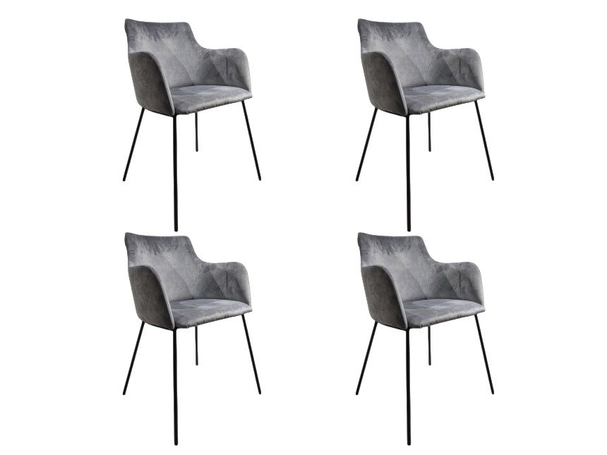 Set van 4 eetkamerstoelen VENICE - Blauw