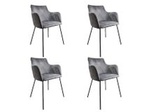 Set van 4 eetkamerstoelen VENICE - Blauw C-FDF-VE-SET1