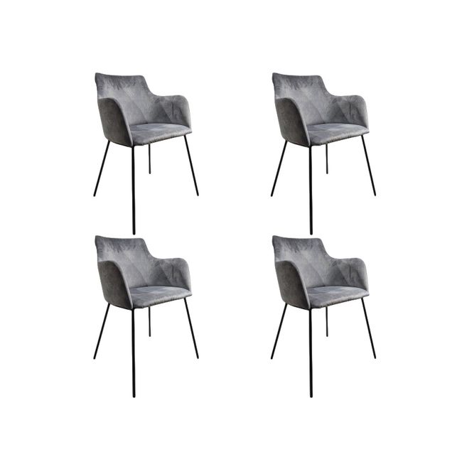 Set van 4 eetkamerstoelen VENICE - Blauw