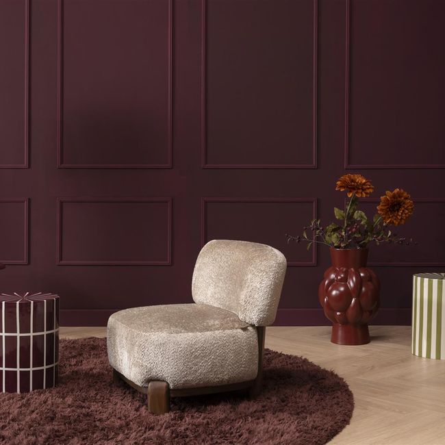 Fauteuil RHODI - Champagne/Walnoot