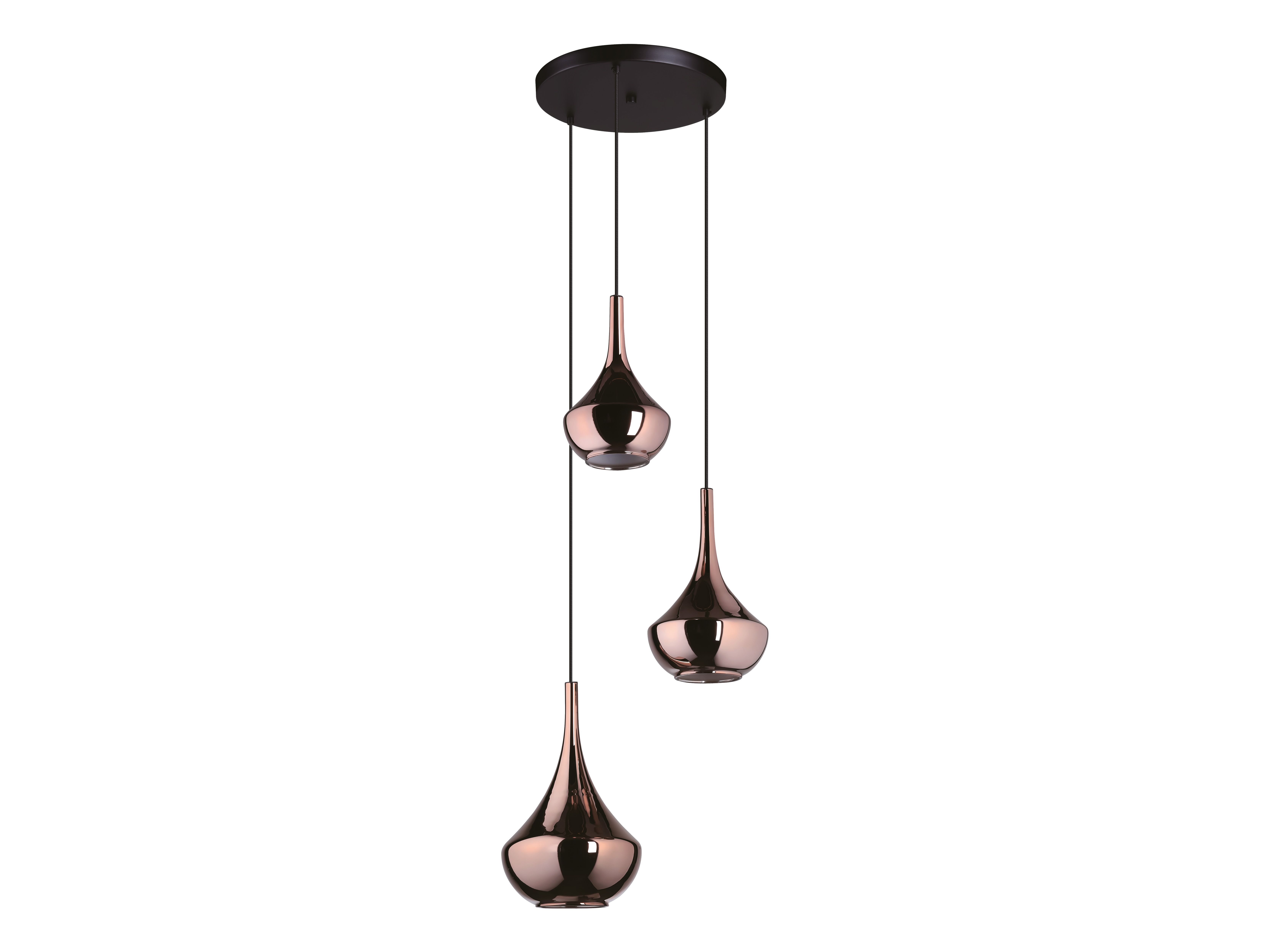 Hanglamp ALMOSTER - Koper/Glas gestoomd