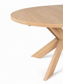 Uitschuifbare ronde eettafel MODENA - Smoked oak FDF-34-000163