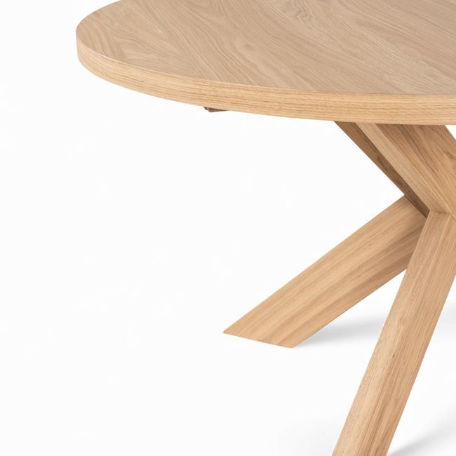 Uitschuifbare ronde eettafel MODENA - Smoked oak