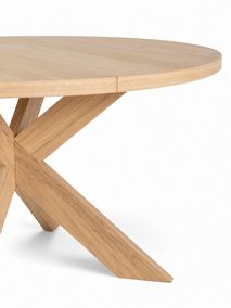 Uitschuifbare ronde eettafel MODENA - Smoked oak FDF-34-000163