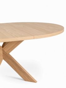 Uitschuifbare ronde eettafel MODENA - Smoked oak FDF-34-000163
