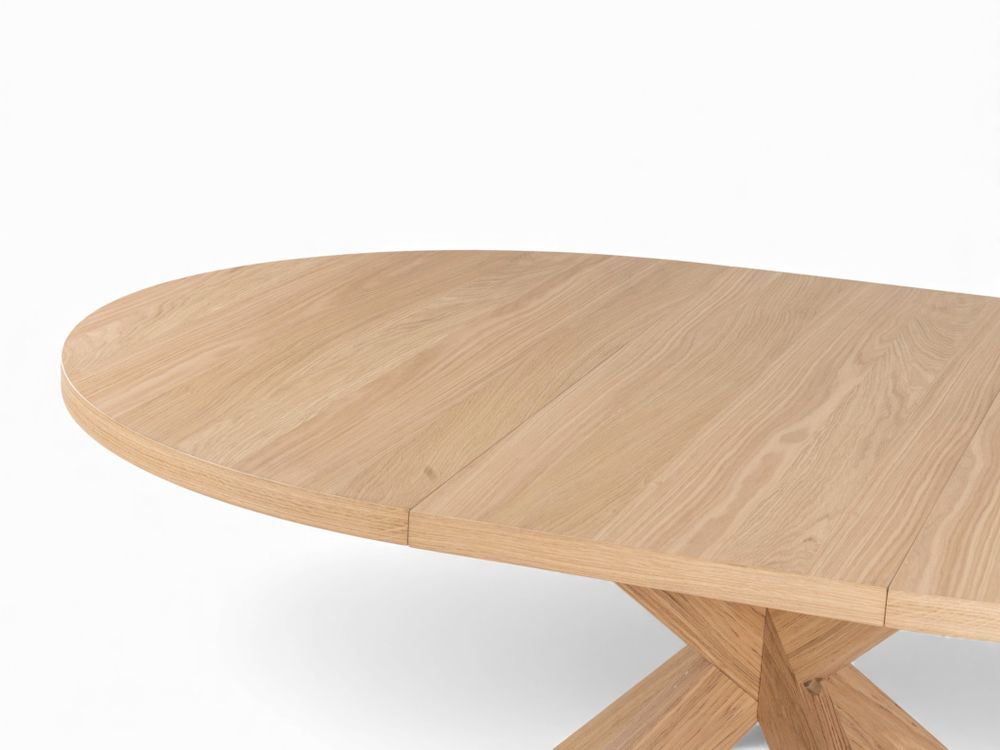 Uitschuifbare ronde eettafel MODENA - Smoked oak FDF-34-000163