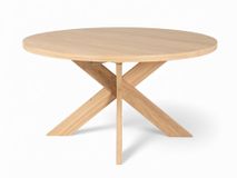 Uitschuifbare ronde eettafel MODENA - Smoked oak FDF-34-000163