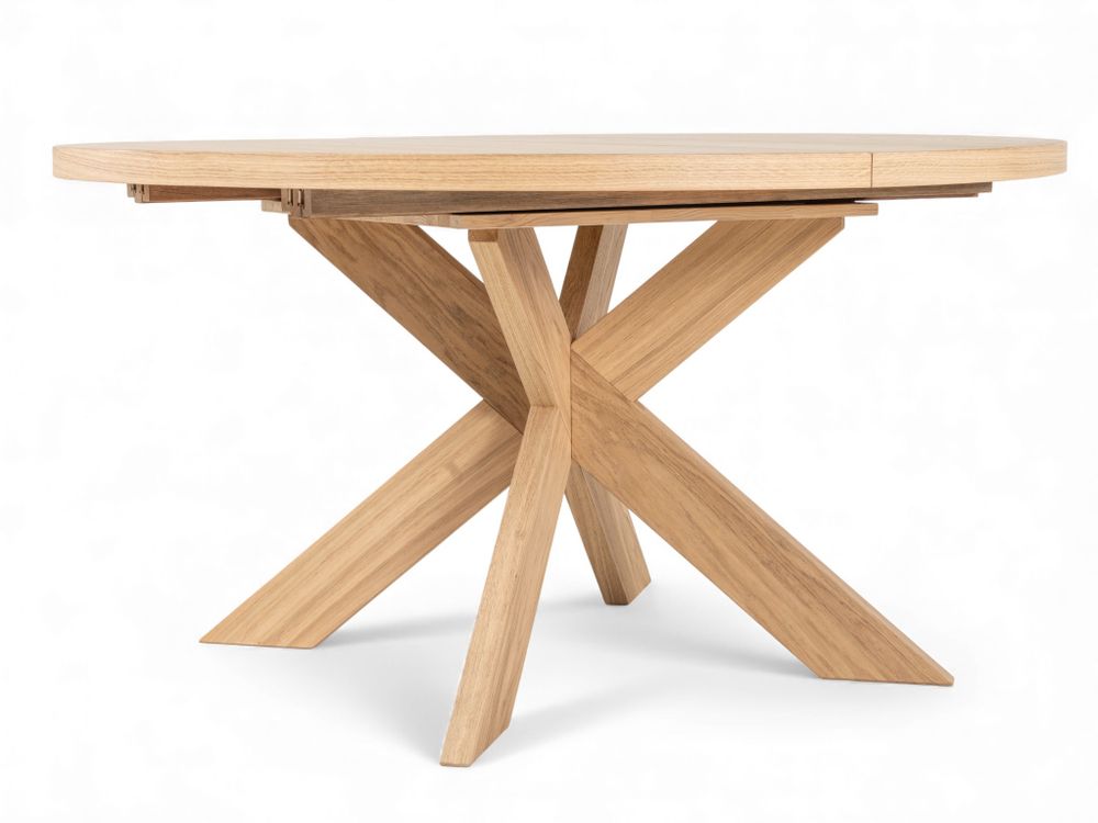 Uitschuifbare ronde eettafel MODENA - Smoked oak FDF-34-000163