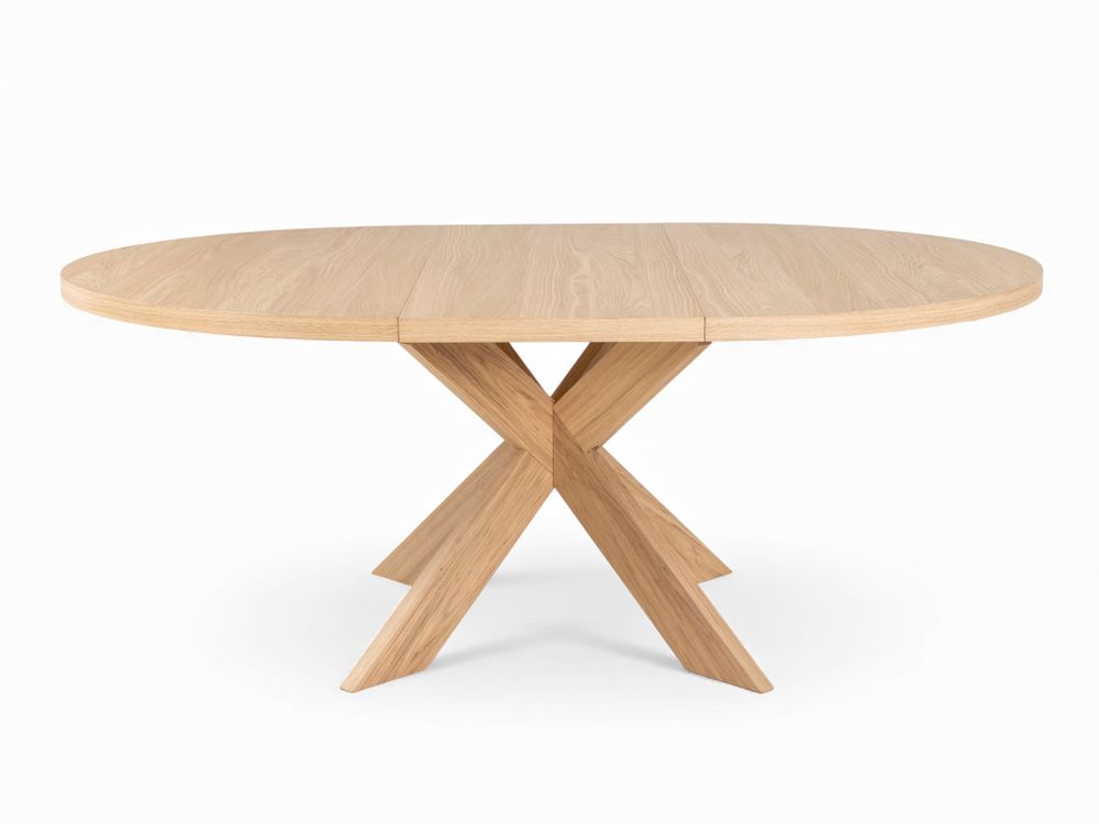 Uitschuifbare ronde eettafel MODENA - Smoked oak FDF-34-000163