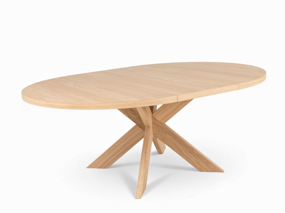 Uitschuifbare ronde eettafel MODENA - Smoked oak FDF-34-000163