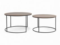 Set van 2 salontafels HARLOW - Brushed / Hammered  MXF-308-001-COP