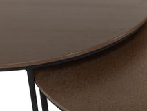 Set van 2 salontafels HARLOW - Brushed / Hammered  MXF-308-001-COP