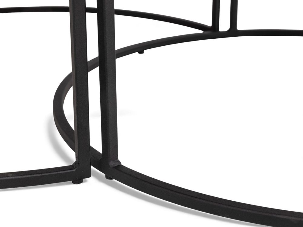 Set van 2 salontafels HARLOW - Brushed / Hammered  MXF-308-001-COP