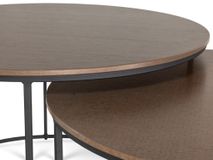 Set van 2 salontafels HARLOW - Brushed / Hammered  MXF-308-001-COP