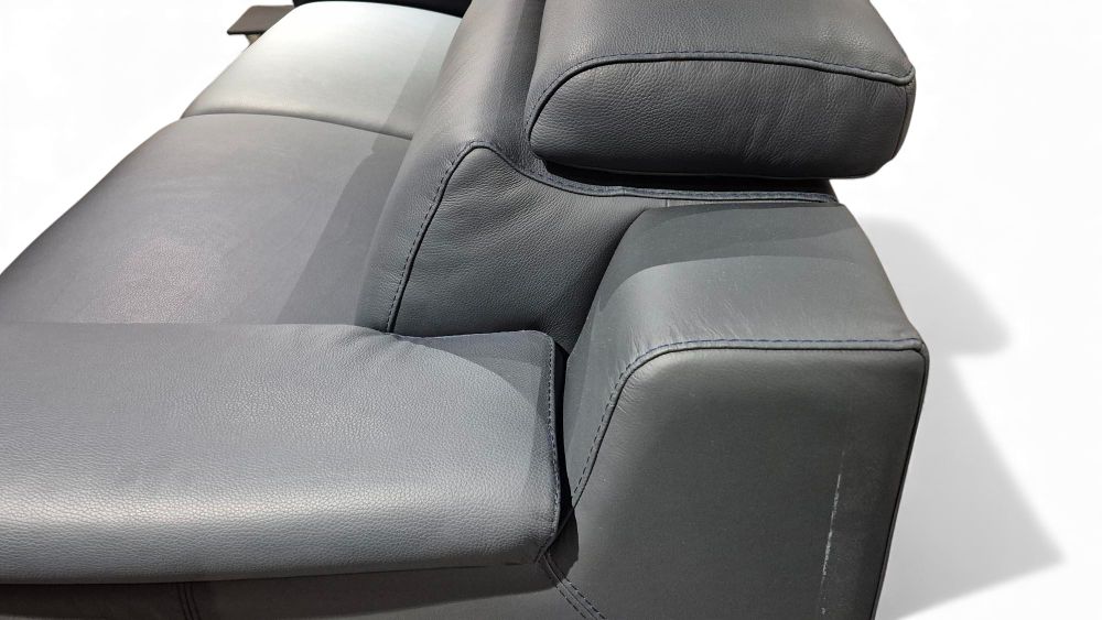 3-zit LIPARI - Leder Blauw CAL-132-000090-B119