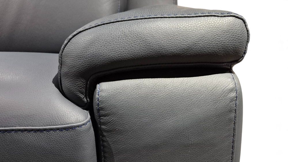 3-zit LIPARI - Leder Blauw CAL-132-000090-B119