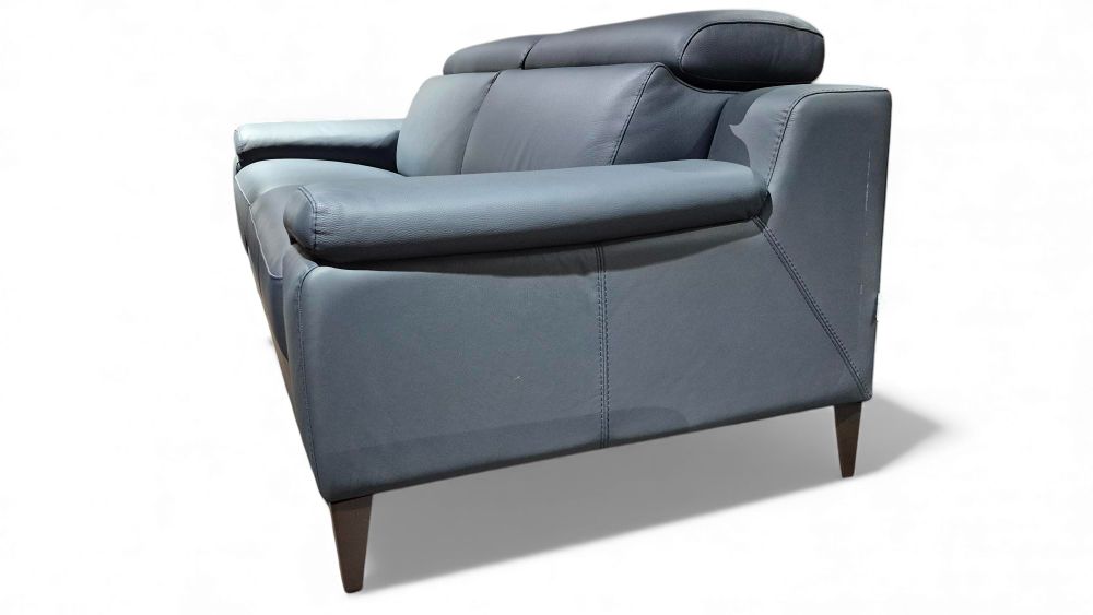 3-zit LIPARI - Leder Blauw CAL-132-000090-B119