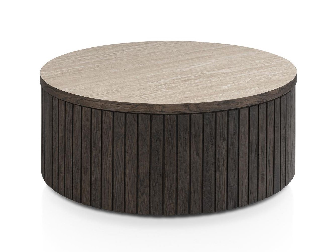 Salontafel RAVELLO - Eikenfineer / Travertin HEH 54550-BAS