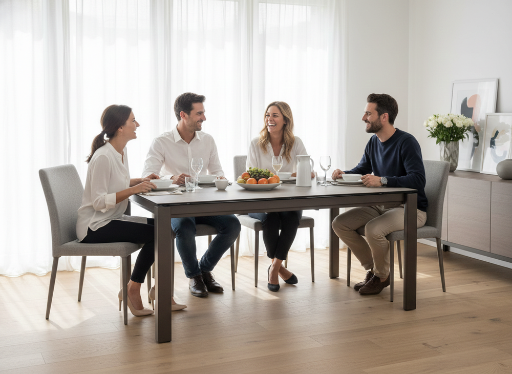 Verlengbare eetkamertafel CERATA - Keramiek Oku DEZ-68-000035