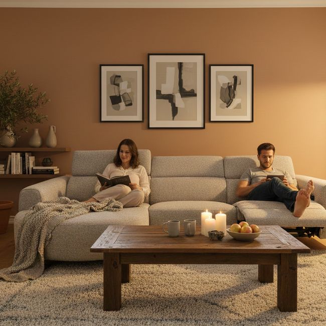 Hoeksalon MAXIME - Bisque