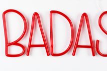 Wandlamp BADASS - Rood neon ZVR BM54002