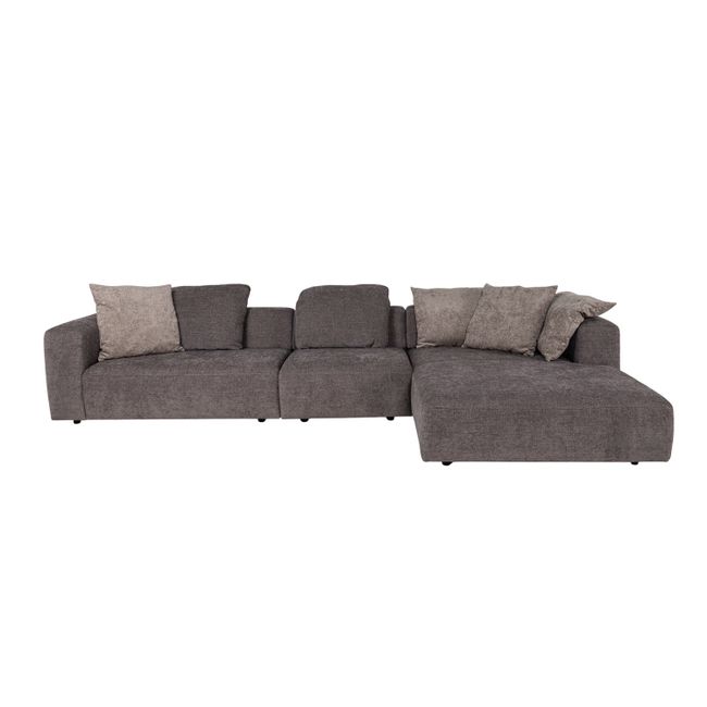 Hoekzetel MOLLY incl. 6 kussens - Bruin