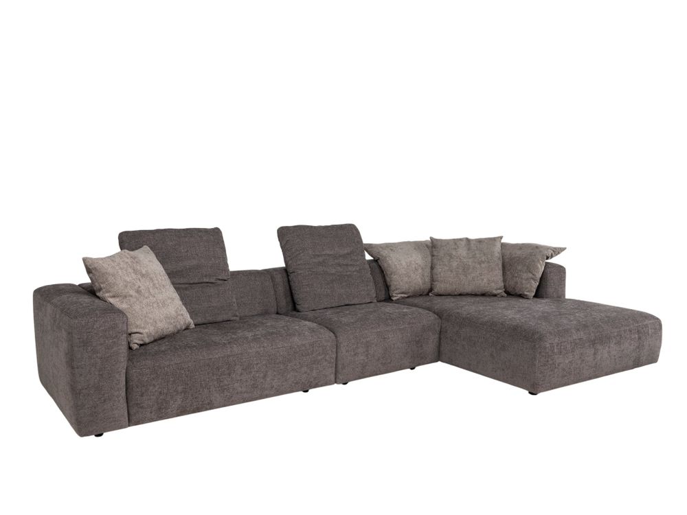 Hoekzetel MOLLY incl. 6 kussens - Bruin C-DFM-12-HKTZ