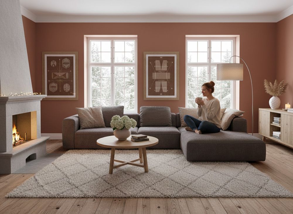 Hoekzetel MOLLY incl. 6 kussens - Bruin C-DFM-12-HKTZ