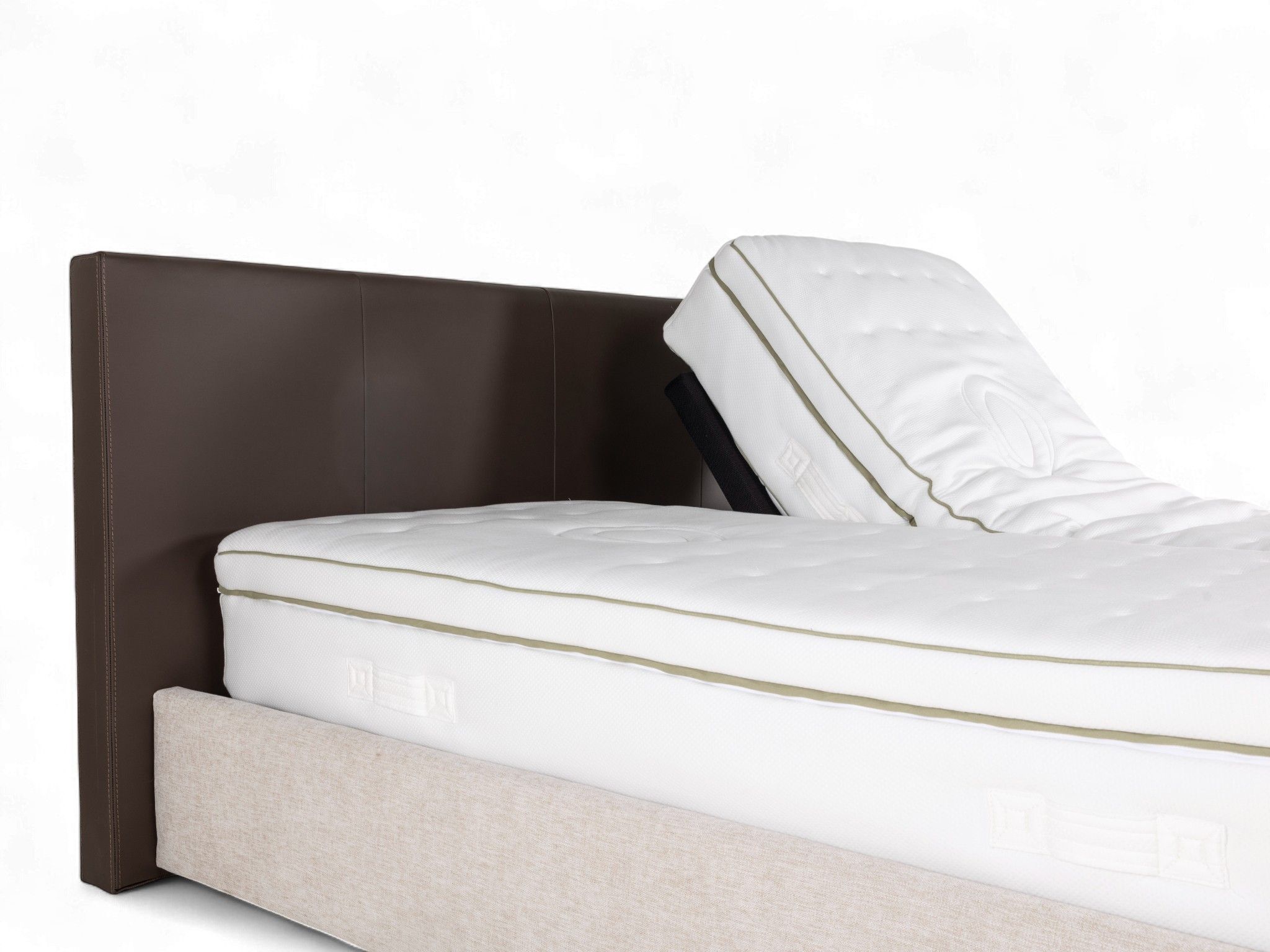 Bedkader met elektrische bodem LILY - Donkerbruin/