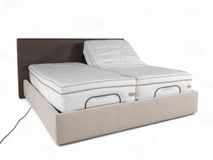 Elektrische boxspring LILY - Leder Namibo moro / s C-RCB-82-BEDTZ